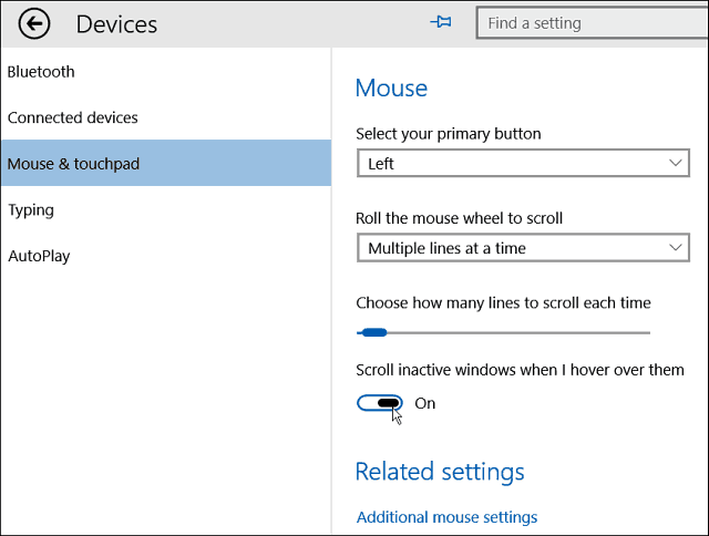 Nasvet za Windows 10: Pomaknite se po neaktivnem sistemu Windows s kazalcem miške miške nad njimi