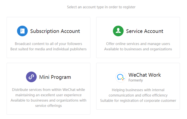 2. korak: nastavite WeChat za podjetja.