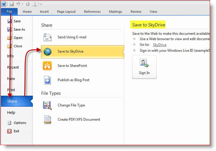Dokumente shranite v spletno shrambo SkyDrive