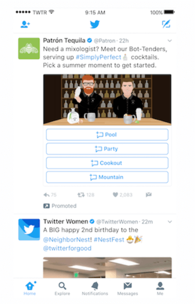 Twitter je predstavil nove, prilagodljive kartice neposrednih sporočil.