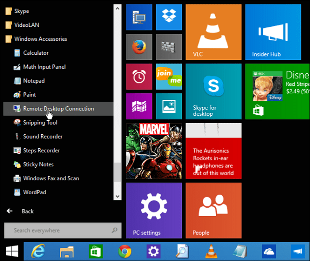 Startni meni Windows 10