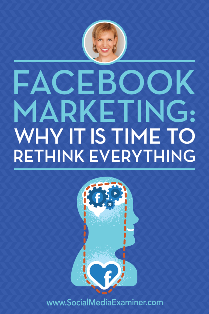 Facebook Marketing: Zakaj je čas, da premislite o vsem, kar vključuje vpoglede gosta v Podcast za trženje socialnih medijev.