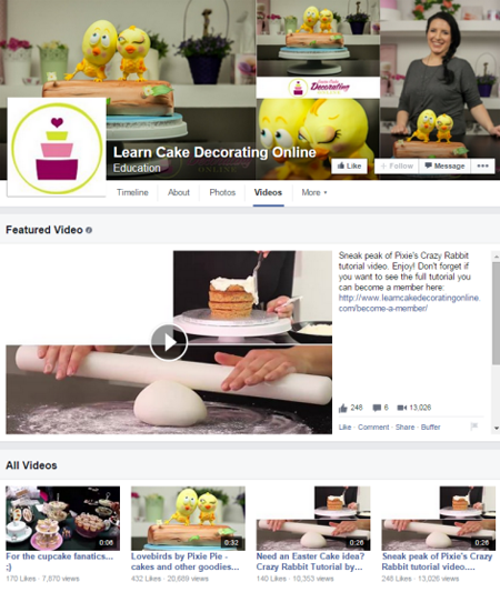 naučite se okrasitve tort na spletnih facebook video posnetkih