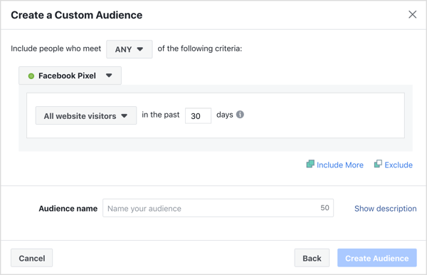 Ustvarite občinstvo po meri za ciljanje oglasov na Facebooku.