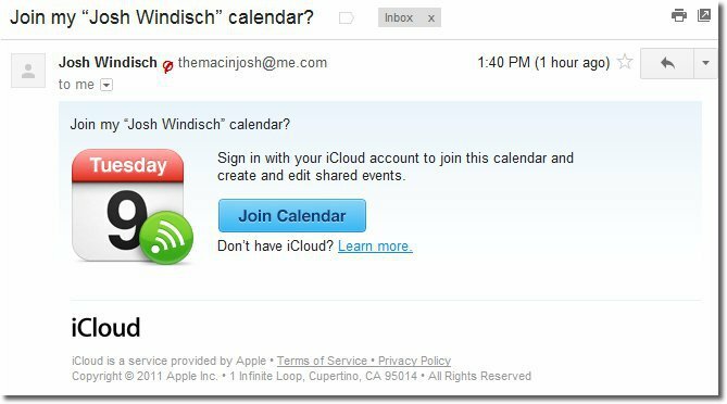 Apple iCloud: Skupna raba javnih in zasebnih koledarjev