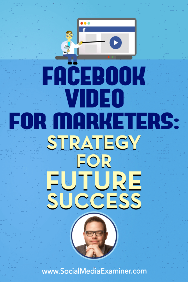 Facebook Video za tržnike: Strategija za prihodnji uspeh z vpogledi Jaya Baerja v podcast Social Media Marketing.