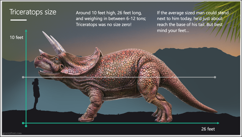 Diaprojekcija Triceratops