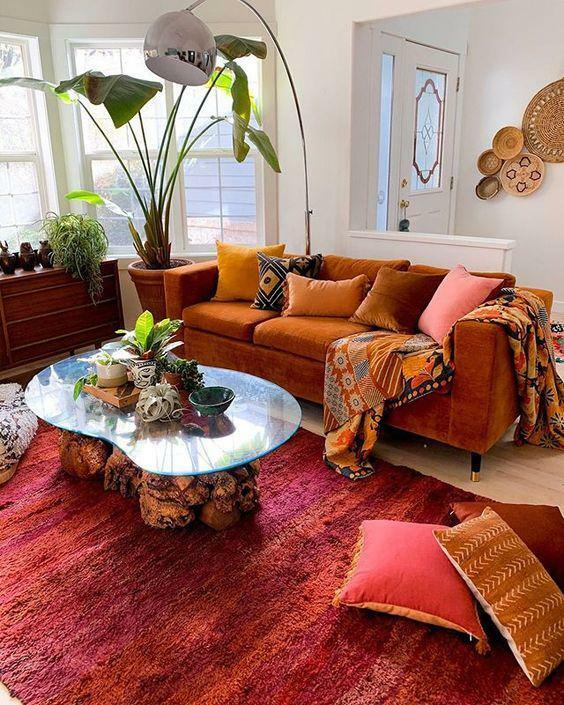 oranžna dekoracija doma 