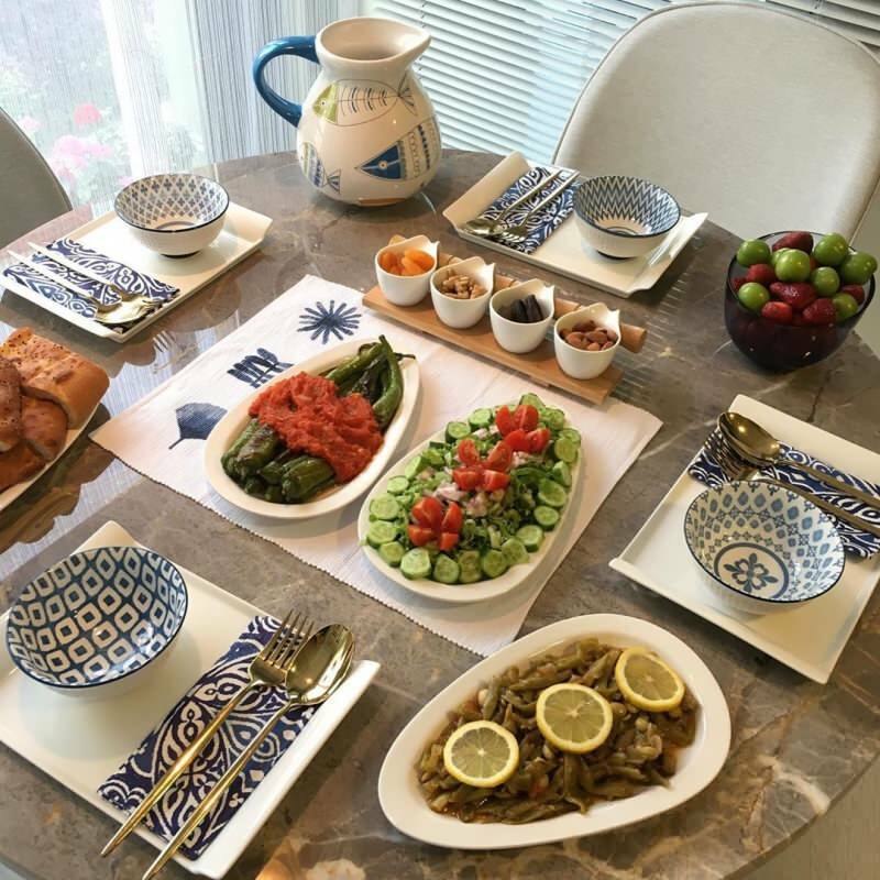 Posebni predstavitveni predlogi za mize za zajtrk med ramazanskim praznikom