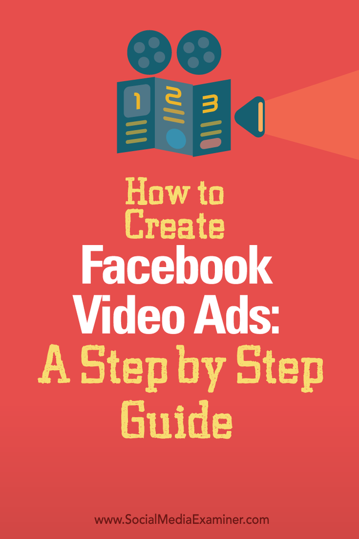 kako ustvariti facebook video oglase