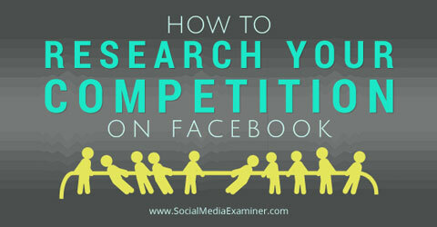 raziščite svojo konkurenco na facebooku