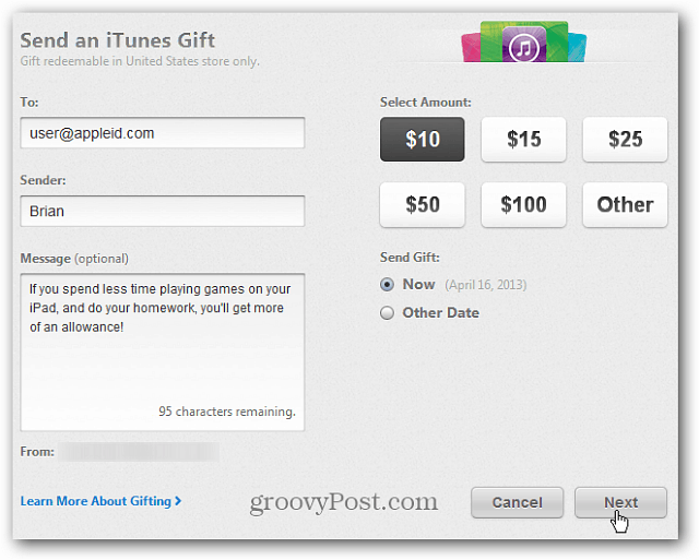 Kako poslati virtualne iTunes darilne kartice iz iTunes ali iOS naprav