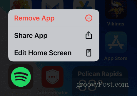 Odstranite aplikacijo Spotify v sistemu iOS