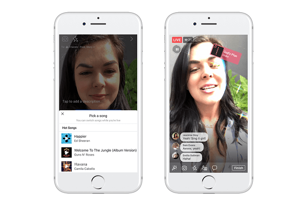 Facebook testira Lip Sync Live, novo funkcijo, ki uporabnikom omogoča, da izberejo priljubljeno skladbo in se pretvarjajo, da jo pojejo v oddaji Facebook Live.