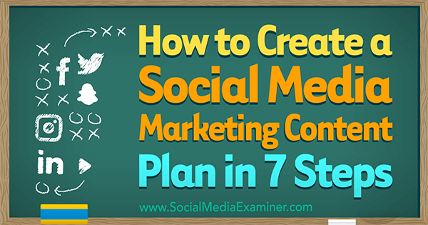 Kako v 7 korakih ustvariti načrt trženja vsebin za socialne medije, Warren Knight na Social Media Examiner.