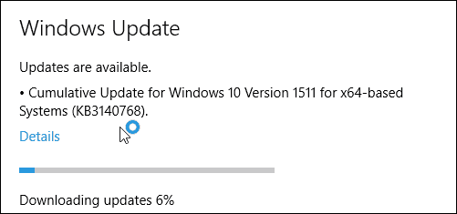 Zbirna posodobitev sistema Windows 10 KB3140768
