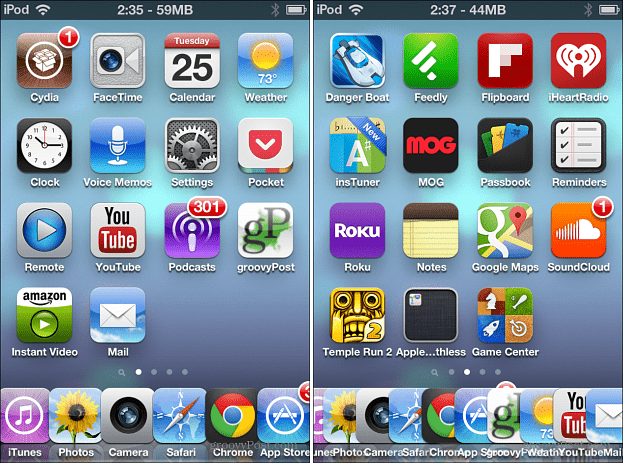 Šest in 10 ikon na iOS Dock