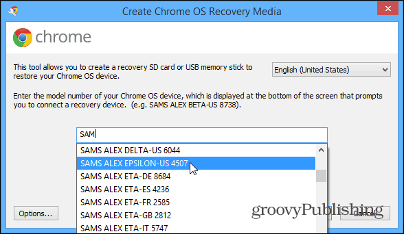 Obnovitev sistema Chrome