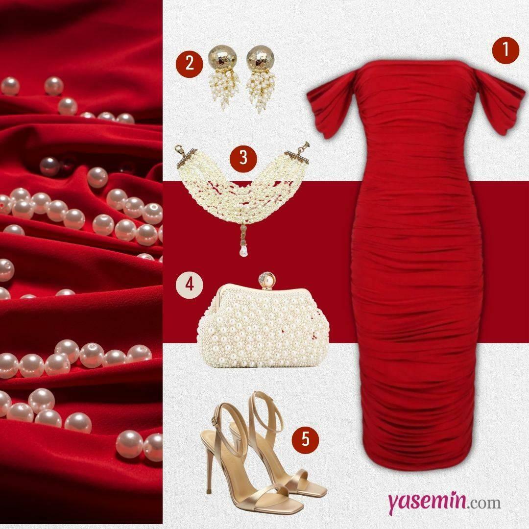 kombinacija rdeče obleke