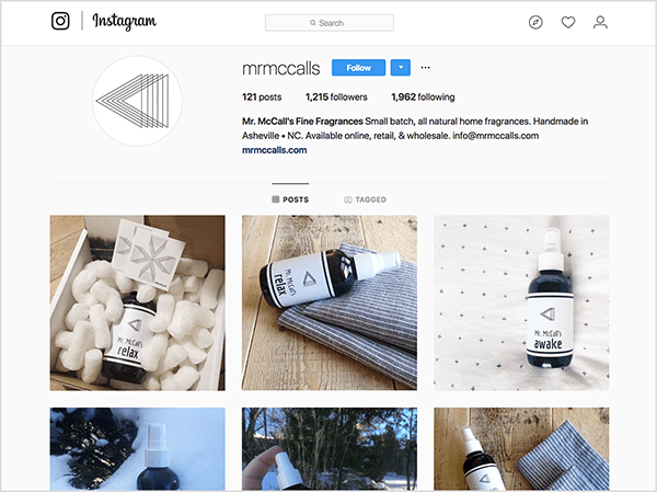 Tyler J. McCall je imel Instagram profil za izdelek, ki ga je nekoč prodajal, Fine Fragrances gospoda McCalla.