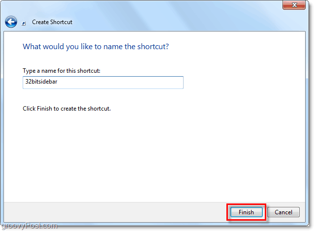 poimenujte bližnjico v operacijskem sistemu Windows 7