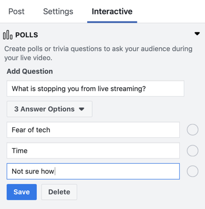 Kako uporabljati Facebook Live v svojem marketingu, 5. korak.