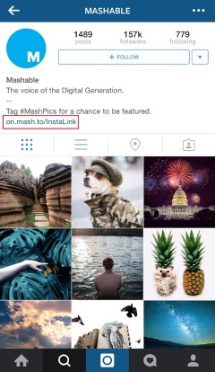 Spodbudite uporabnike, da kliknejo na povezavo, ki jih bo vodila do članka, povezanega s fotografijo na Instagramu.
