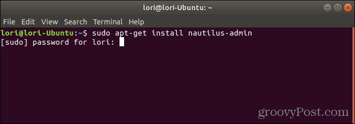 Namestite Nautilus Admin