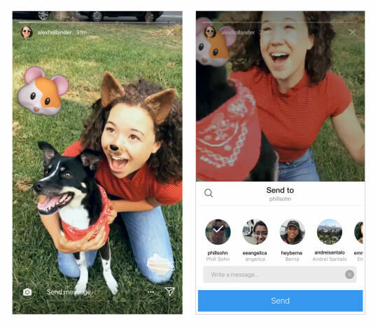 Instagram je napovedal, da lahko uporabniki zdaj delijo Instagram Stories v Direct.