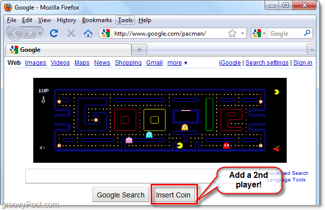 Pacman postane stalni Googleov prebivalec