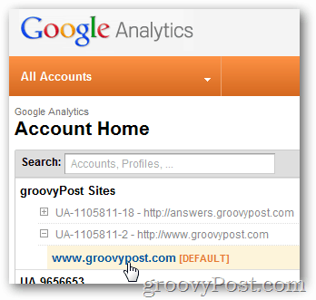 google analytics prijava na spletno mesto