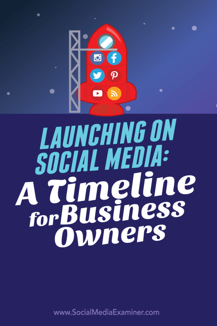 časovni načrt za družbene lansiranje za lastnike podjetij