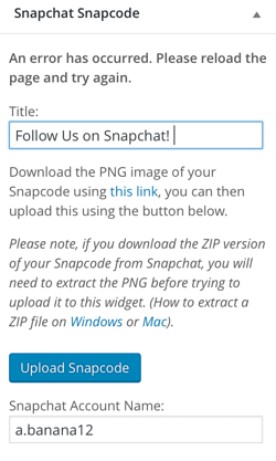 snapchat snapcode dodatek za gradnike