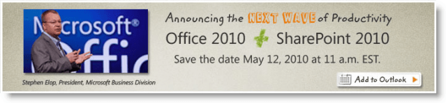 Predstavitveni dogodek Microsoft Office 2010