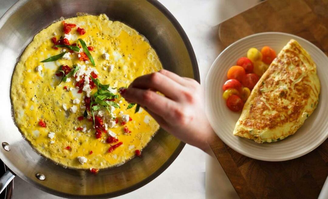Recept za puhasto omleto, ki je puhasta kot oblak! Kako narediti umešano jajce iz jajc?