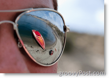 Fotografija - Primer zaslonke - Sončna očala z odsevom Skiboat rdeče barve