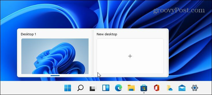 Gumb za navidezno namizje Windows 11