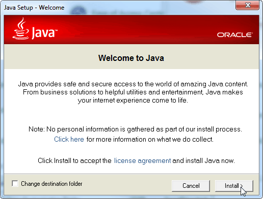 namestite java