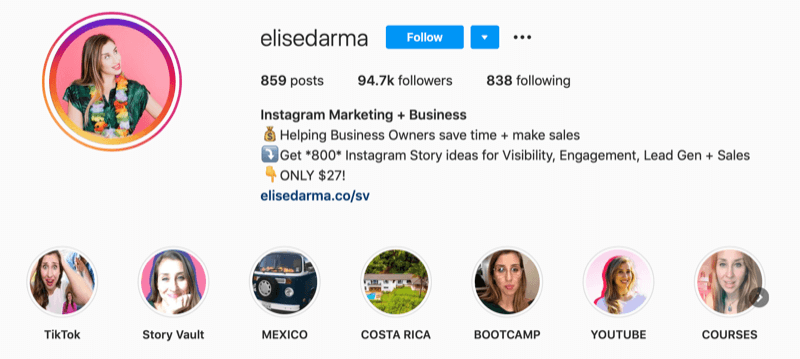 Elise Darma Instagram profil