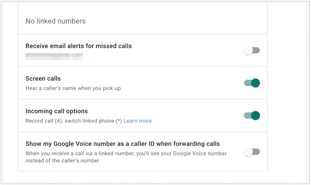 Možnosti dohodnih klicev Google Voice
