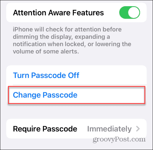 Spremenite geslo v iPhonu