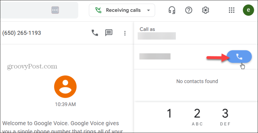 kličite Google Voice