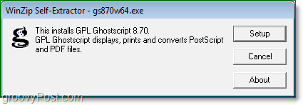 kako namestiti ghostscript v operacijskem sistemu Windows 7 