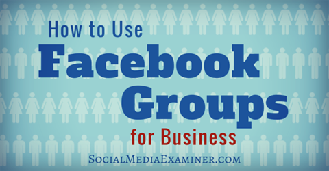 uporabite facebook skupine za posel