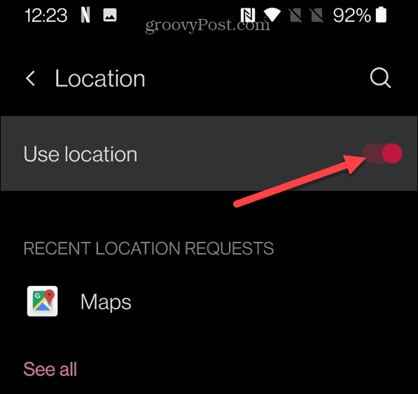 kalibriraj google zemljevide Uporabi lokacijo