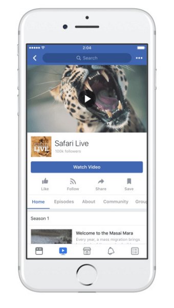 Facebook Show Pages omogoča enostavno ustvarjanje in objavljanje novih epizod zavihka Watch.